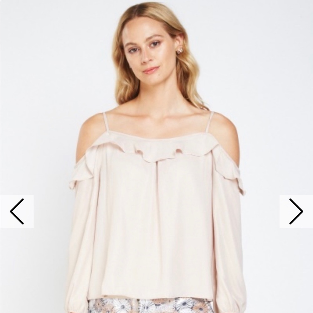Pleione Off The Shoulder Peasant Blouse